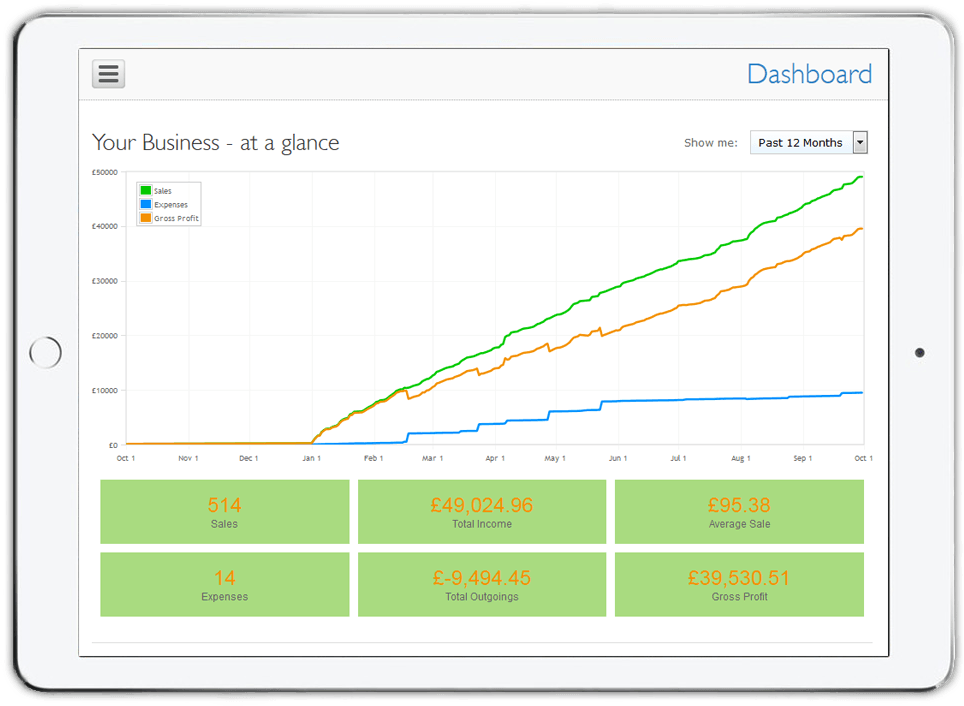 Your eBay Sales and Expenses on your iPad